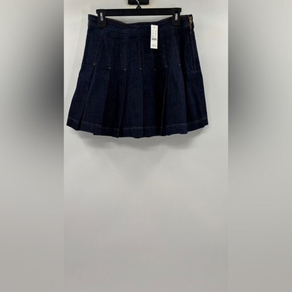 J.Crew Pleated denim mini skirt Rinse Wash - Picture 6 of 7